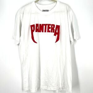 Pantera White Band Tee 100% Cotton T-Shirt Size 2XL NWOT